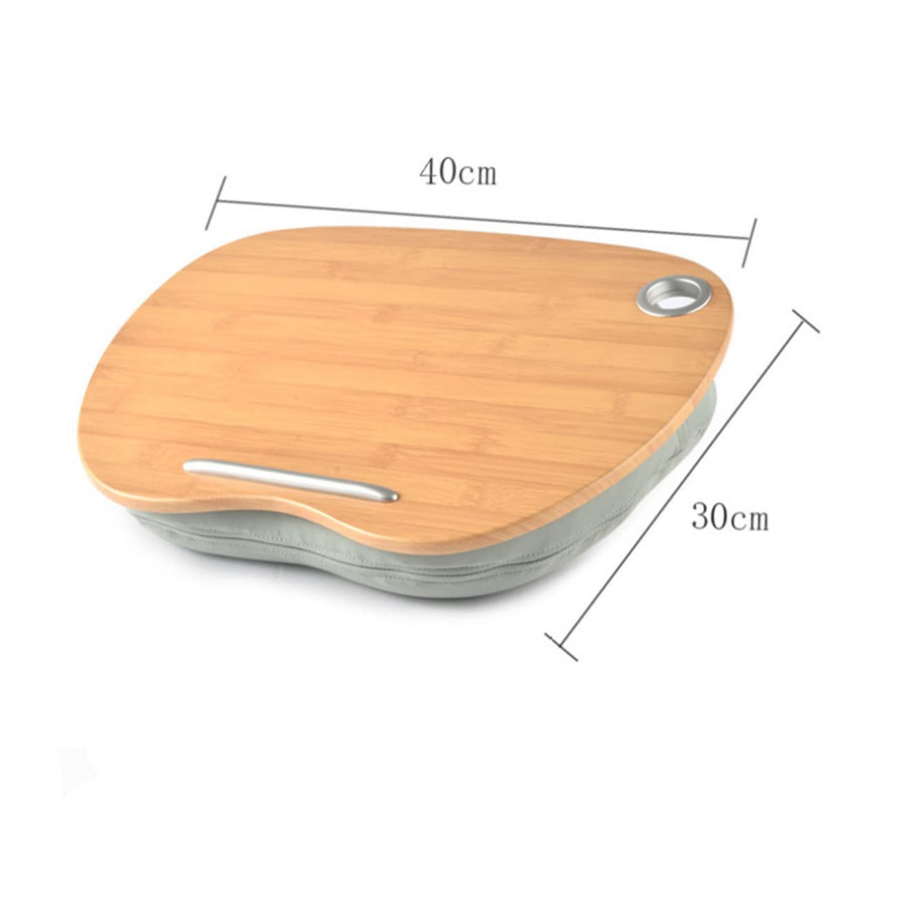 KALLORY Portable Lap Desk Multifunctional Bed Table for Crafts Writing Reading Eating Comfortable Design Lightweight Easy to Clean Grey Color for Home Office Use