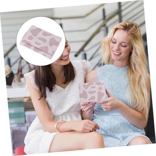 BESPORTBLE PU Mini Trifold Wallet for Women Cartoon Cow Print Change Purse with Multiple Card Slots Compact Cute Design for Travel Shopping Everyday Use3