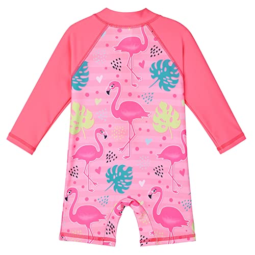 Image of XFGIRLS Baby /Toddler Girls Swimsuit Long Sleeve One-Piece Bathing Suit Rash Guard