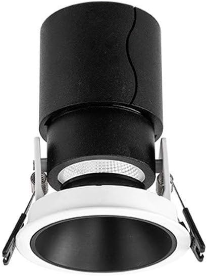 Spotlight，Round Narrow Bezel Recessed Downlight 0-10V Dimmable Led Recessed Spotlight for Clothing Store Showroom Cri93 Adjustable Angle Recessed Ceiling Lamp Outdoor Lights/2700K/12W