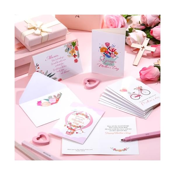 50 pack religious mothers day cards with scripture blessing christian mothers day flower greeting card bulk scripture blessing floral bouquet mothers day cards with envelopes stickers  urban country home decor
