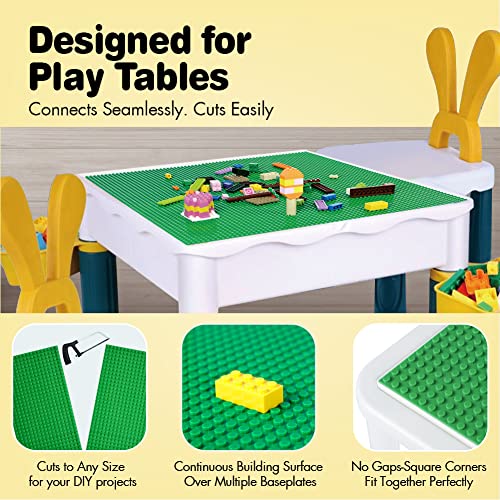 Image of Classic Baseplates Building Plates-10 inch x 10 inch Building Boards,100% Compatible with All Major Brands and Activity Table, Creative Platforms Mats for Toy Bricks (Green Blue, 8 Pack)