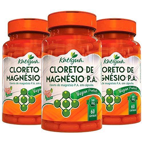 Cloreto de Magnésio P.A. - 3 un 120 cápsulas - Katigua