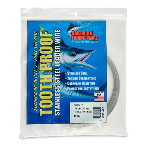 Image of American Fishing Wire Tooth Proof Stainless Steel Single Strand Leader Wire