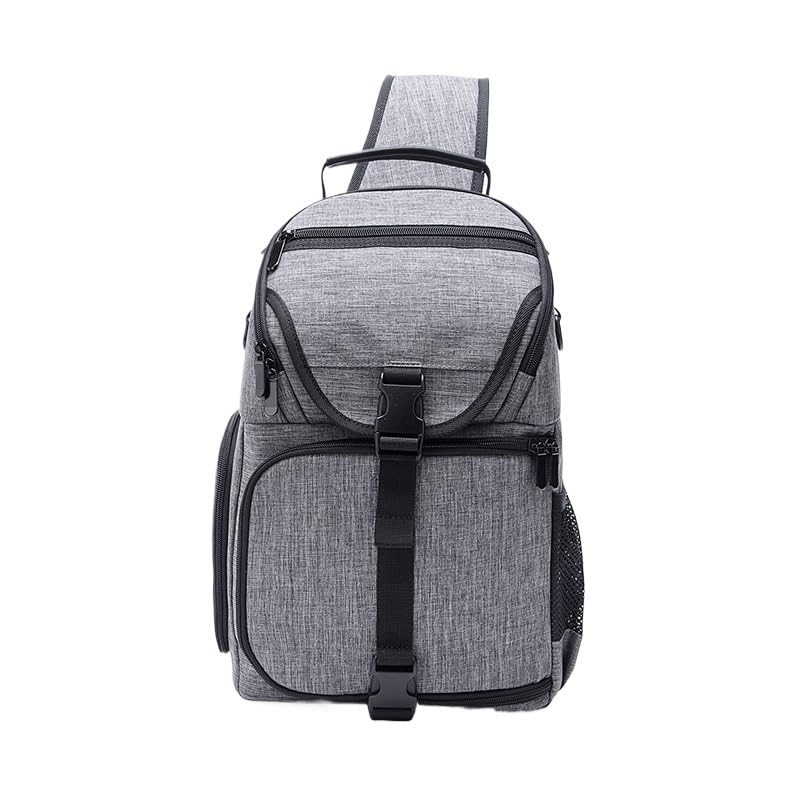 Borsa Reflex Zaino for fotocamera impermeabile multifunzionale DSLR Uomo Donna for fotografia digitale all'aperto(Gray)