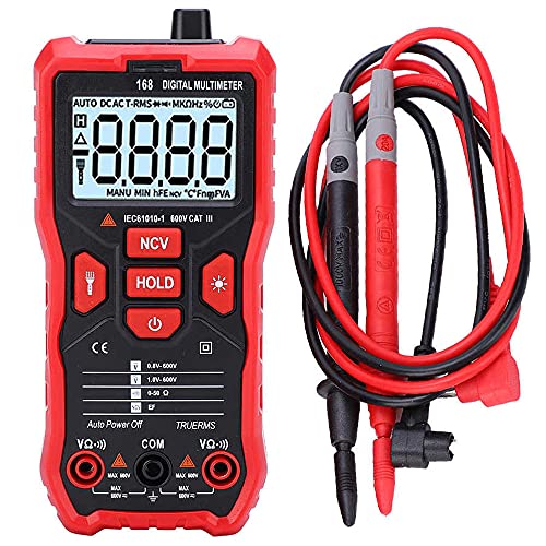 UA168 Mini Handheld LCD Digital Multimeter AC DC Voltage Resistance Tester with Test Probes