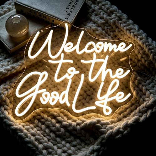 Image of Warm White Neon Sign Led Neon Lights Signs for Wall Decor USB Powered Led Signs for Room Decoration-Welcome to The Good Life