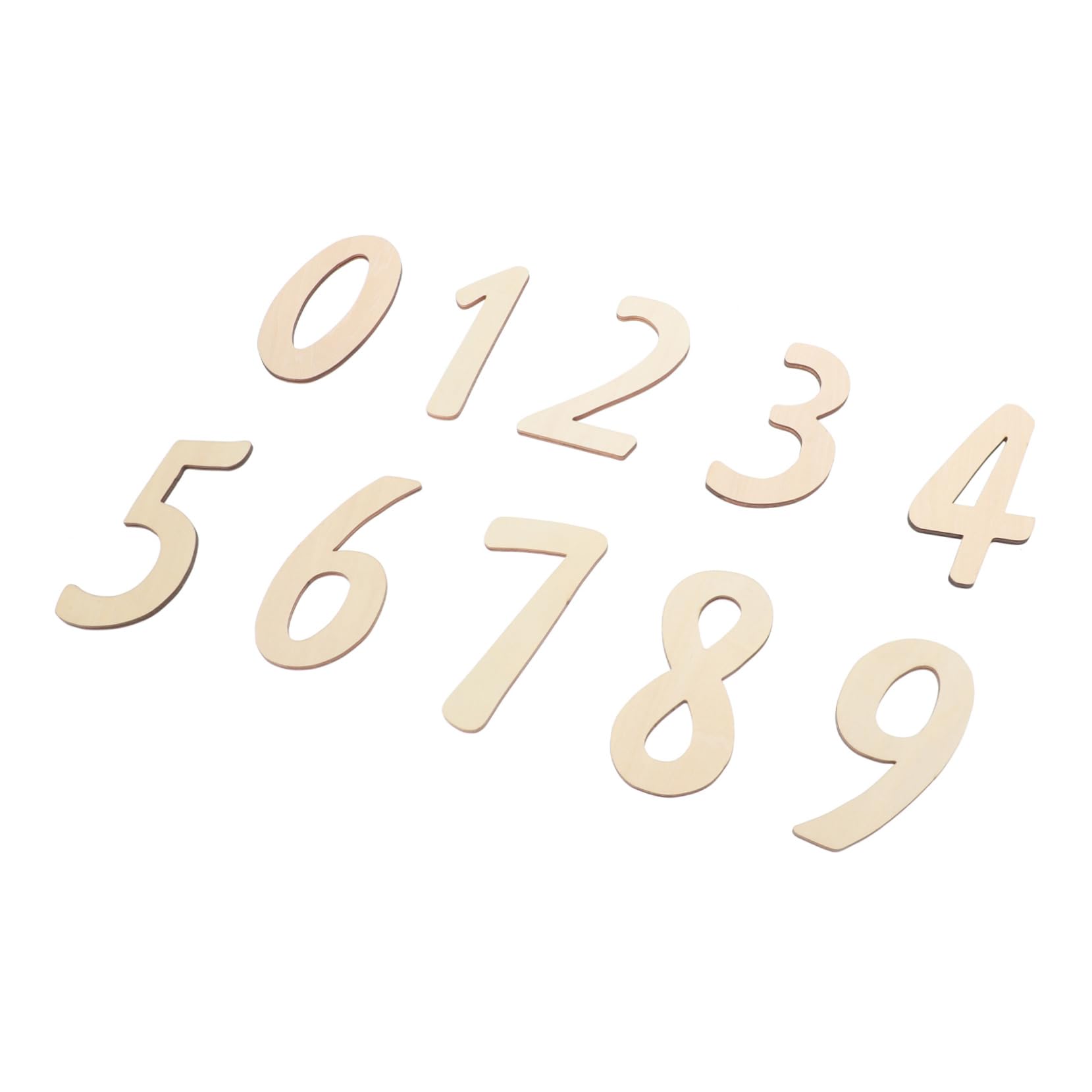 VILLCASE 10pcs Number Wooden Slice Decor Simple Birthday Party Scene Craft DIY Wood Chips Accessory