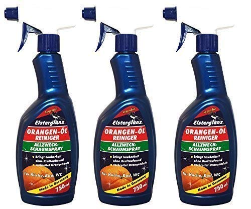 Preisjubel 3 x 750ml Elsterglanz Allzweck-Schaumspray Reiniger für Haus und Auto