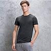 Kustom Kit Fashion Fit T-Shirt with Tear Out Label, Black Melange, 3XL #1
