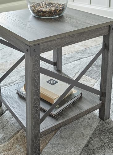Signature Design by Ashley 1-Piece End Table, Farmhouse Square with Shelf - image 3