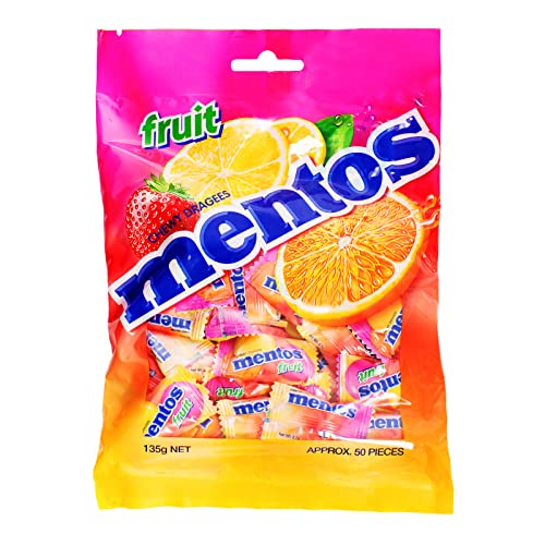 Image of Mentos Chewy Dragees Fruit, 2 X Each 135 Gm, 270 Gm