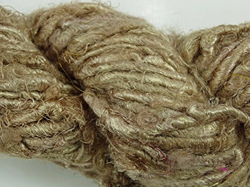 100G/ 1 Skein Recycled Banana Silk Yarn Hand-Spun Soft Yarns - Beige #TOP4