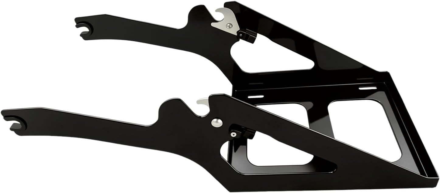 Detachable 2-Up Tour Trunk Mounting Rack for Harley Softail FLDE FLHC FLHCS 2018–2025 Deluxe, Heritage Classic 107/114, Quick Release Luggage Rack (Gloss Black)