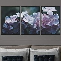 3 Piece Framed Canvas Wall Art Pink Blossom Canvas Prints Home Artwork Decoration for Living Room,Bedroom - 16