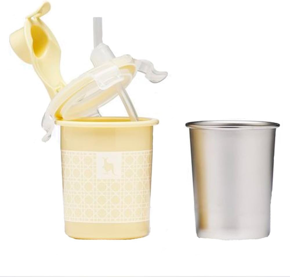 Kangovou Stainless Steel Sippy Cup (Lemon Zest)
