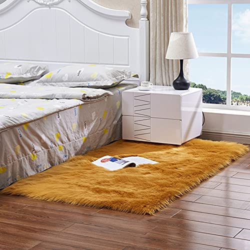 Alfombra moderna para sala de estar, comedor, suave y de pelo bajo, alfombra contemporánea de área grande, marrón 70 x 180 cm - 1,4 kg