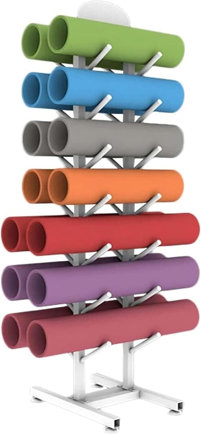 Carro de almacenamiento para esterillas de yoga y soporte vertical de colchonetas de ejercicio