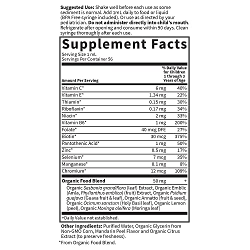 Garden Of Life Baby Multivitamin Drops, Organic Multivitamins For Infants & Toddlers - Essential Vitamins & Nutrients For Babies, Vegan, Gluten Free, Non-Gmo, 56 Servings, 1.9 Fl Oz Liquid Supplement #TOP4