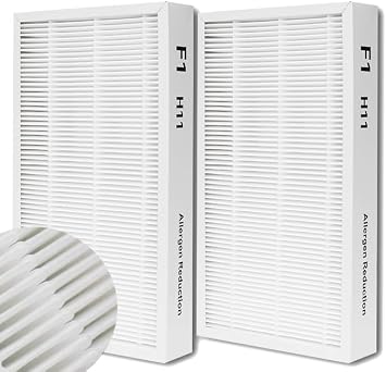 F1 Allergen Reduction Replacement, F1 H11 True Filter Replacement Compatible with 3M Filtrete C01 T02 Room Air Purifier for FAP-C01-F1, FAP-T02-F1, FAP-C01BA-G1, FAP-T02WA-G1, 2 Pack