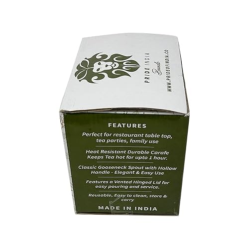 Miniatura 5 de Pride Of India - Tetera de acero inoxidable con tapa ventilada con bisagras, 20 onzas líquidas (2 - 3 tazas)