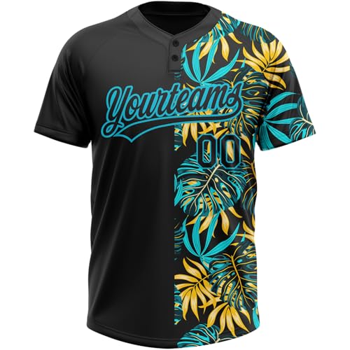 Camisetas personalizadas de softbol con dos botones para hombres, mujeres y jóvenes miniatura 3