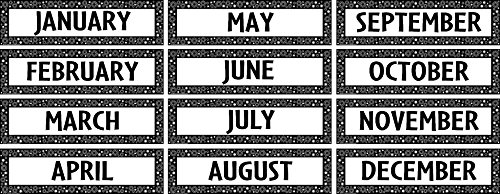 Teacher Created Resources Monthly Headliners, Black/White Crazy Circles (4877)