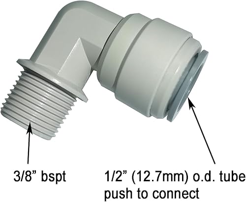 Vista 15 de Acoplamiento de tubo OD de copolímero de acetal, válvula de cierre manual, empuje para conectar piezas del sistema de filtro de agua RO
