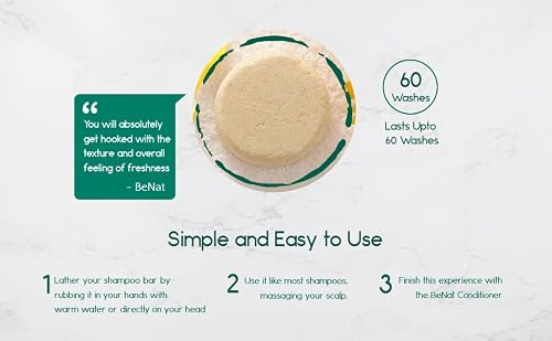 Benat All-Natural Shampoo & Conditioner Bars Handmade & Sulfate Free Ginger For Hair Growth Nourishes Your Follicles With Antioxidants To Support Strong And Healthy Hair Special For Hair Growth Zero-Waste Eco-Friendly #TOP7