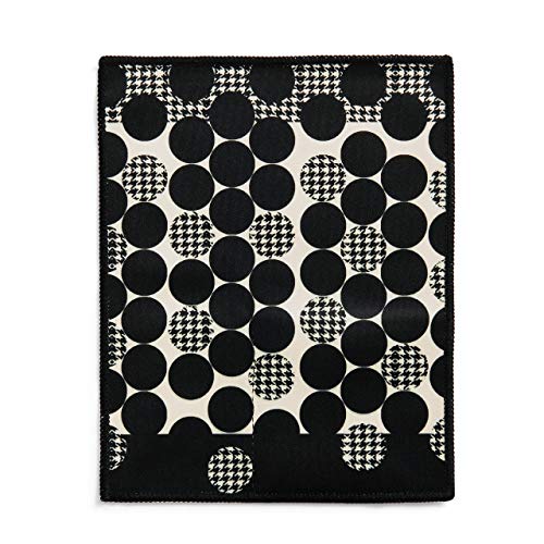 Dot Black and Cream 8 x 6 Polyester Microfiber Two Sided Eyeglass Cleaning