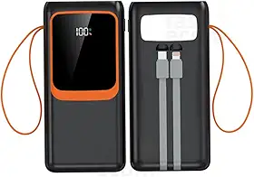 Power Bank 50000mah Com Display Carga Rápida 22.5w Portátil (PRETO)