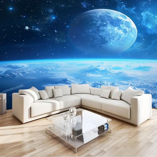 Papel Pintado Fotomural Paredes Mural Lana Papel Pintado 200 x 140 cm Universo Tierra Decoración para comedores Salones Habitaciones Sala Cuarto Oficina Salón