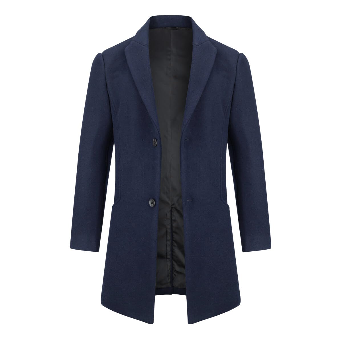 Allthemen Cappotto Lungo da Uomo Casual Trench Invernale in Lana Cappotti Spessa a Due Petti Outerwear a Vento Parka