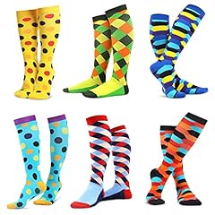 6 Pairs - Funny Colorful Geometric Dot