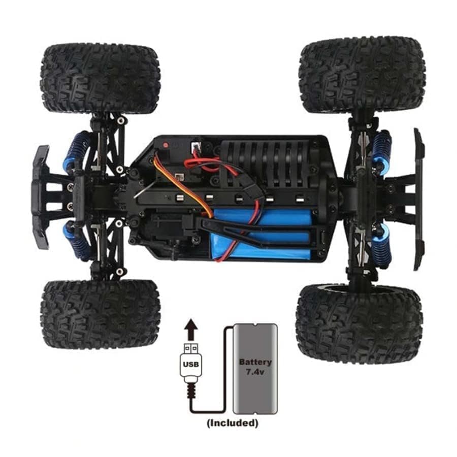 Image of RC Cars, 4WD Off Road Monster Truck, 35KM /H High Speed Remote Control Car for Kids Adults 1:18 Scale 2.4GHz All Terrain RC Truck (Multi)
