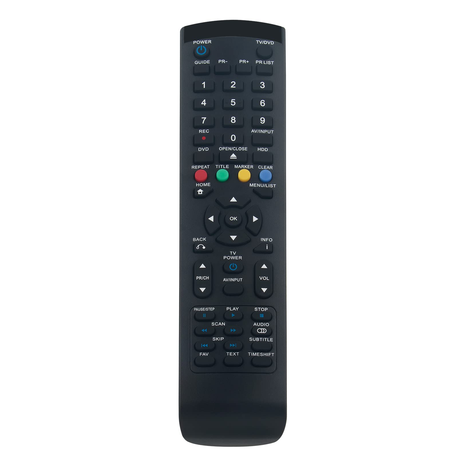 VINABTY AKB72373701 Replacement Remote Control Compatible with LG HDD DVD RECORDER HR925T HR929T, Black
