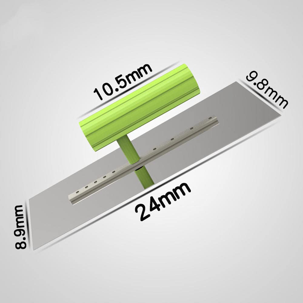 Frattone per intonacare, coltello per rifinire, cazzuola, coltello per spingere, frattazzo per fango, accessori per manico in plastica grande 9-Argento_2 pezzi