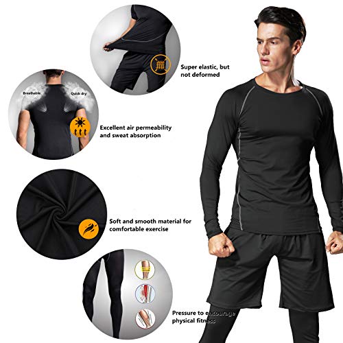 image for BOOMCOOL Men Workout Clothes Outfit Fitness Apparel Gym Outdoor Runnin