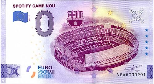 0 Euro - Billete de 0 Euros España Spotify Camp NOU · Barcelona · Souvenir o Cero € Billete