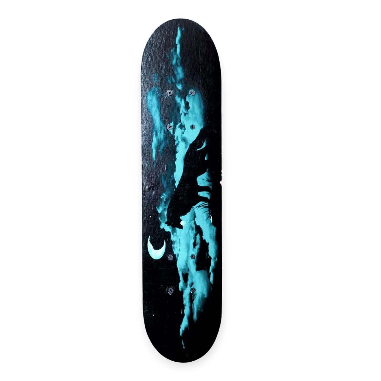 Skateboard for Kids 6-12 Boys,Complete Skateboard with Night Sky Design, 24 x 6 inches, Blue and Black-image-37