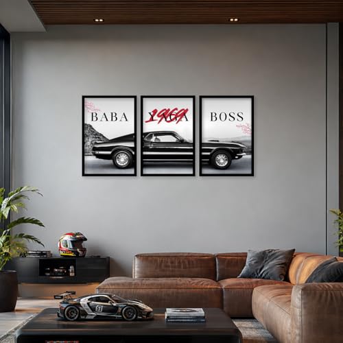 Image of CodersParadise Framed Wall Poster (12x18 Inch) | Inspirational Quote Wall Art | Minimalist Motivational Home Decor for Living Room & Office | Ready-to-Hang Display Frame (Baba Yang Boss)