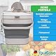 YourCasa® Bio Mülleimer faltbar - 4L Biomülleimer Küche klein mit geruchsdichtem Aktivkohlefilter-Deckel - spülmaschinenfest - auch ideal für Camping & Wohnmobil - Behälter für Biomüll (Grau)