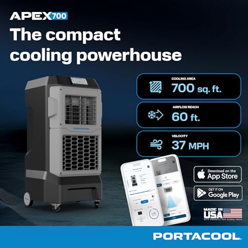 Image of Portacool APEX 700 Wi-Fi Enabled Portable Evaporative Cooler - 700 sqft