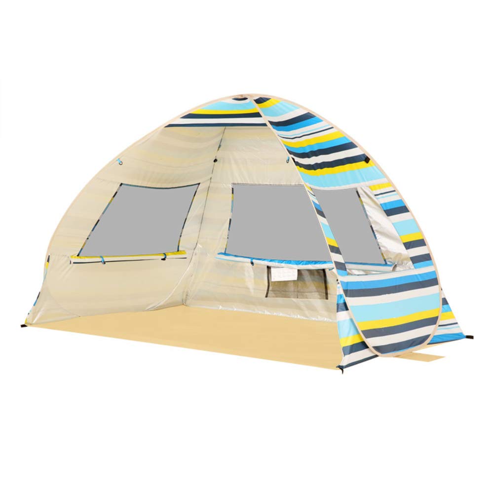 Pop Up Tente De Plage Abri Solaire,Anti UV Automatique Abri De Plage Instantanée,Portable Exterior Camping Tente De Plage 2-3 Personne