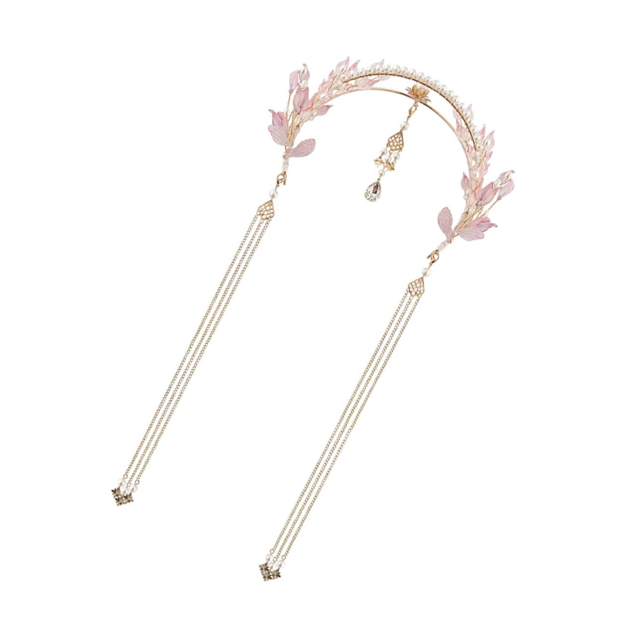 NOLITOY 1pc Ancient Style Hair Crown Headdress Decorative Hair Clips Chinese Traditional Hair Accessory Bridal Headpiece Wedding Hair Accessories Women Headdress Alloy China Hanfu Miss