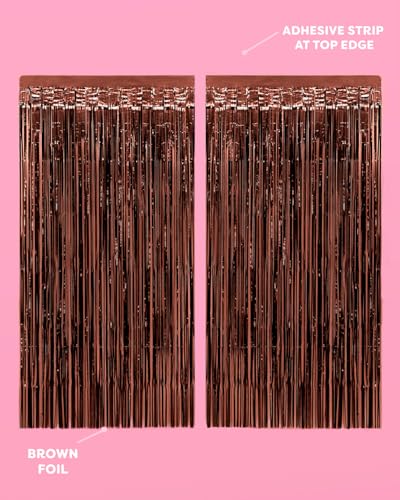 Image of xo, Fetti 2pk Brown Fringe Curtain, Espresso Martini Birthday Western