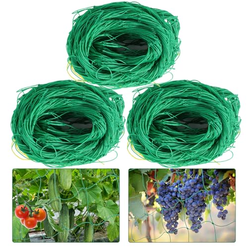 Kikhope Ranknetz 3er Pack (1,8m x 2,7m) - Strapazierfähiges Kletterpflanzen-Netz für Gurken, Tomaten, Weinreben & Gemüse, Rankhilfe für Spalierobst und Kletterpflanzen Kikhope Ranknetz 3er Pack (1,8m x 2,7m) - Strapazierfähiges Kletterpflanzen-Netz für Gurken, Tomaten, Weinreben & Gemüse, Rankhilfe für Spalierobst und Kletterpflanzen