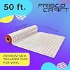 Frisco Craft Premium Tack Transfer Tape for Vinyl - with Alignment Grid & Paper Backing - Perfect for Self Adhesive Vinyl for Signs, Decals, Holographic & More (Red Grid, 12" x 50 ft) #1