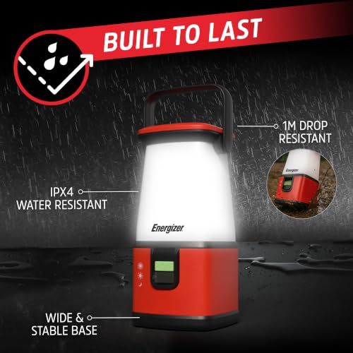 Image of ENERGIZER LED Camping Lantern 360 PRO, IPX4 Water Resistant Tent Light, Ultra Bright Battery Powered Lanterns for Camping, Outdoors, Emergency Power Outage