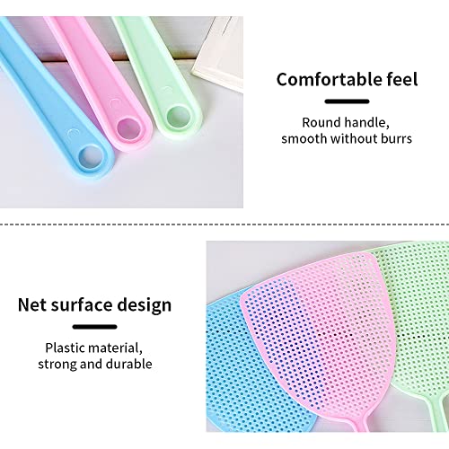 Newaner Fliegenklatsche 10 Stück, Pest Control, mit Integriertem Mückenschaber Fliegenschutz Mückenschutz für Fliegen, Mücken und Insekten, Farblich Sortiert